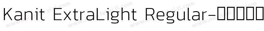 Kanit ExtraLight Regular字体转换